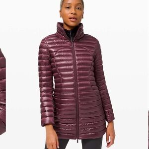 Lululemon pack it down long shine jacket puffer - purple